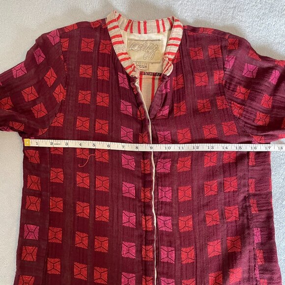 Button-Up Top in Oxblood - multiple flaws - Picture 6 of 7